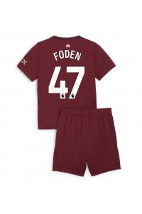 Manchester City Phil Foden #47 Babytruitje 3e tenue Kind 2024-25 Korte Mouw (+ Korte broeken)